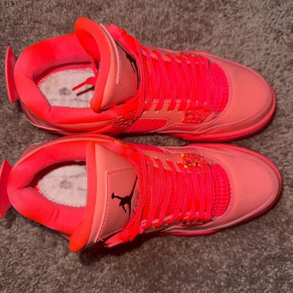 Size 9 - Air Jordan 4 Retro NRG Hot Punch Wmns, Clean, No Box Or Insoles, Good - Picture 6 of 11